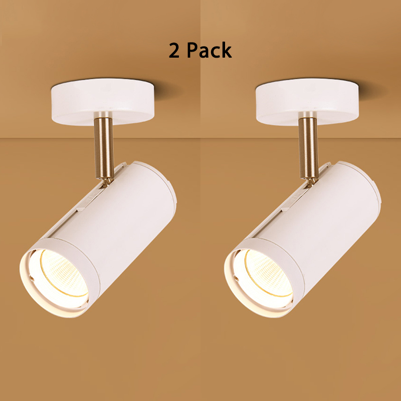 2 Pack Hallway Black White Led Spot Light Angle Adjustable Wireless