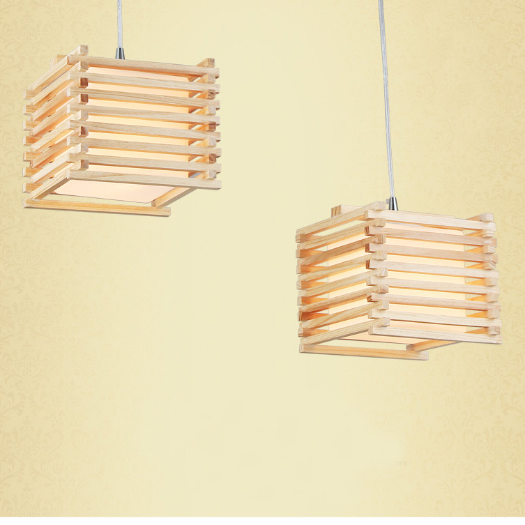 

Brilliant Design Wood Cage and Cube Shaped Designer Multi-Light
