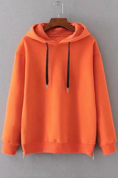 plain orange hoodie