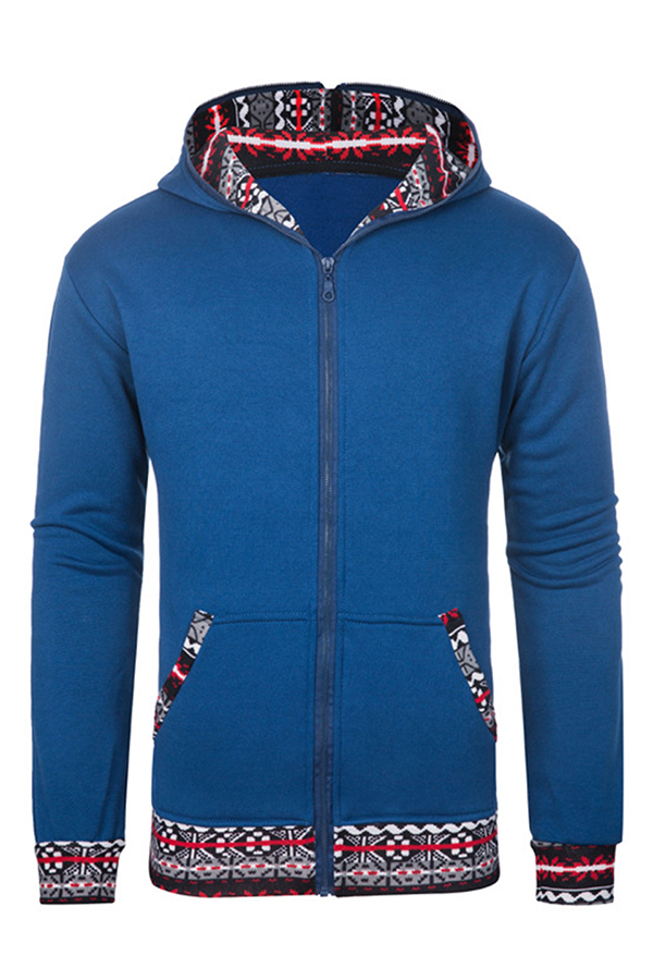 blue sports hoodie