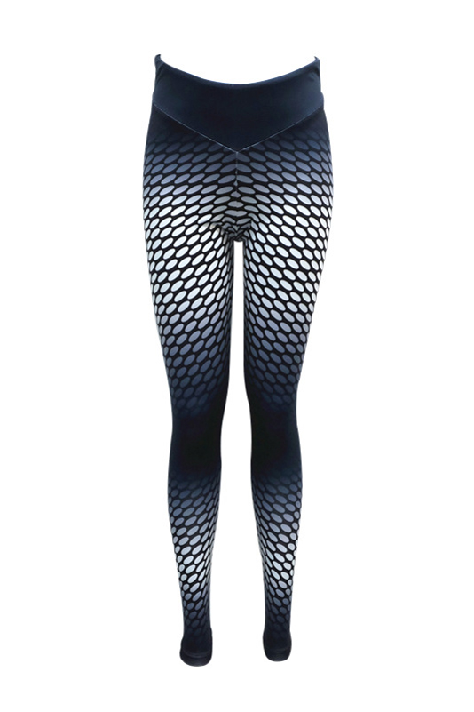 

Fashion Polka Dots Color Block Yoga Sport Leggings, Black