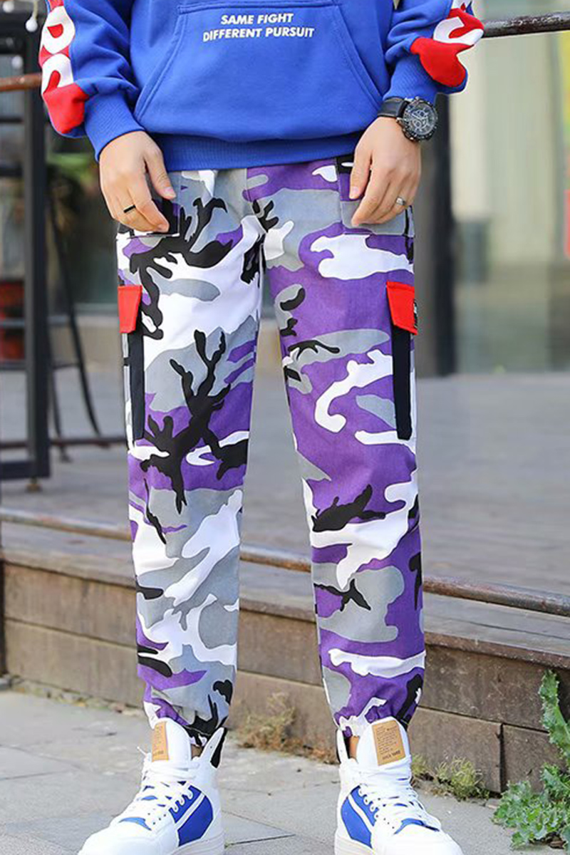 mens purple camo cargo pants