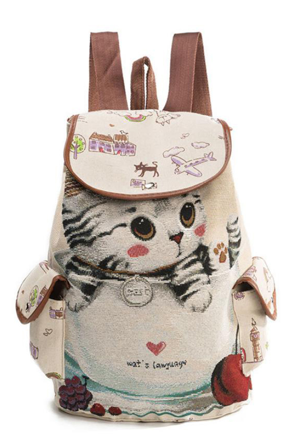 cute backpacks with side pockets