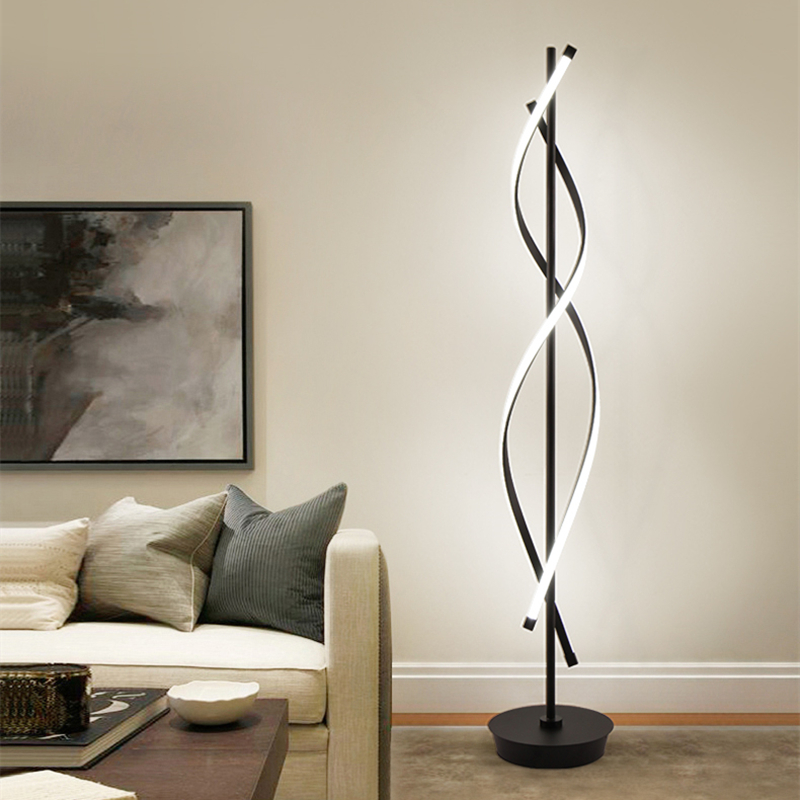 Spiral Linear Floor Stand Light, Bedroom Floor Lamps