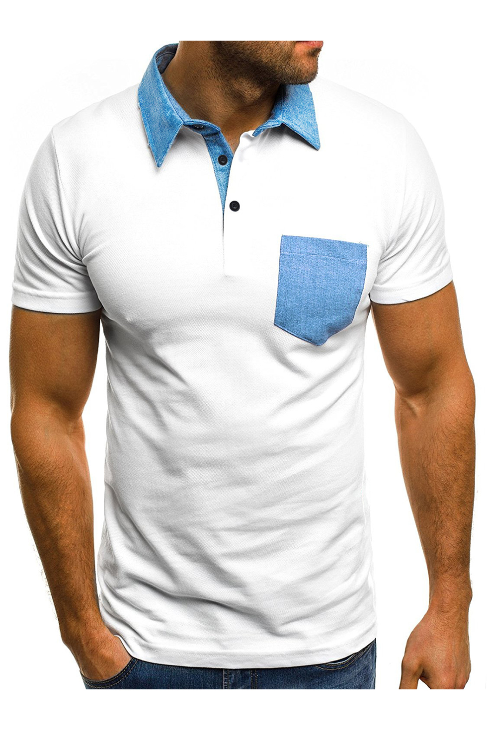 polo t shirts with collar and pocket