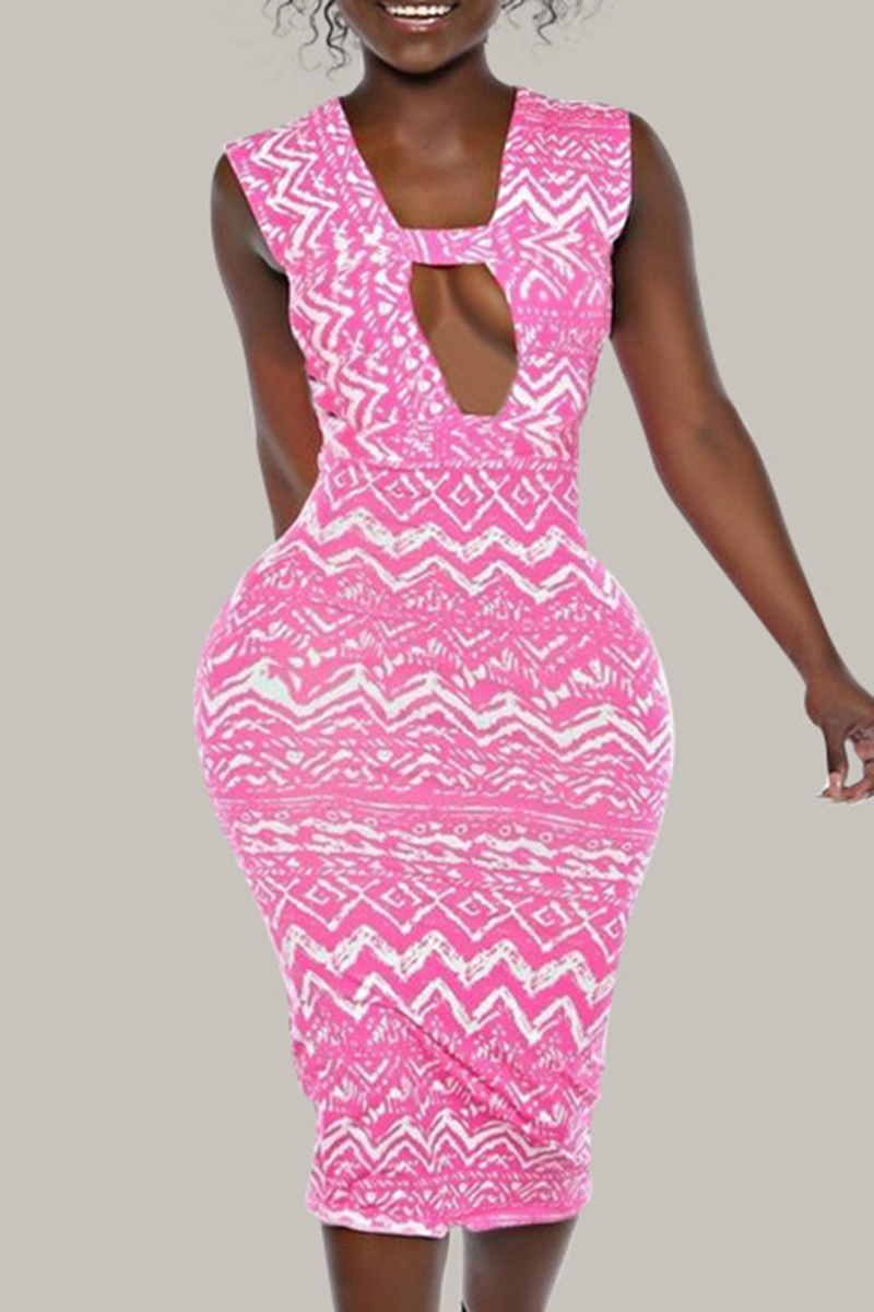 womens pink midi dress