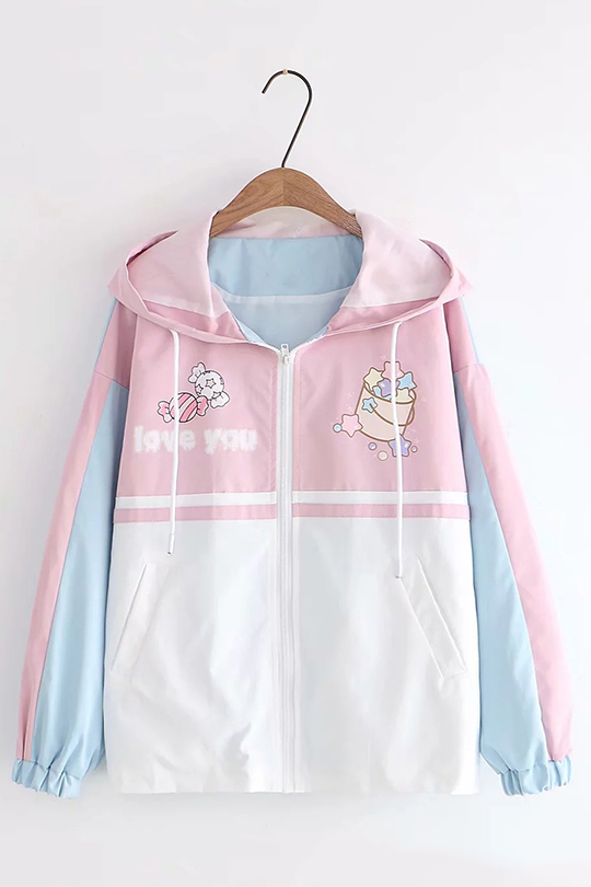 love pink windbreaker