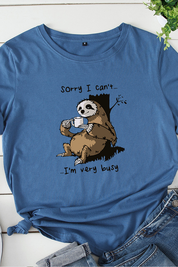 Sloth Lovers Shirt Sloth Gift Funny Sloth Shirt Sloth Sorry I Can't I'm Very Busy Shirt