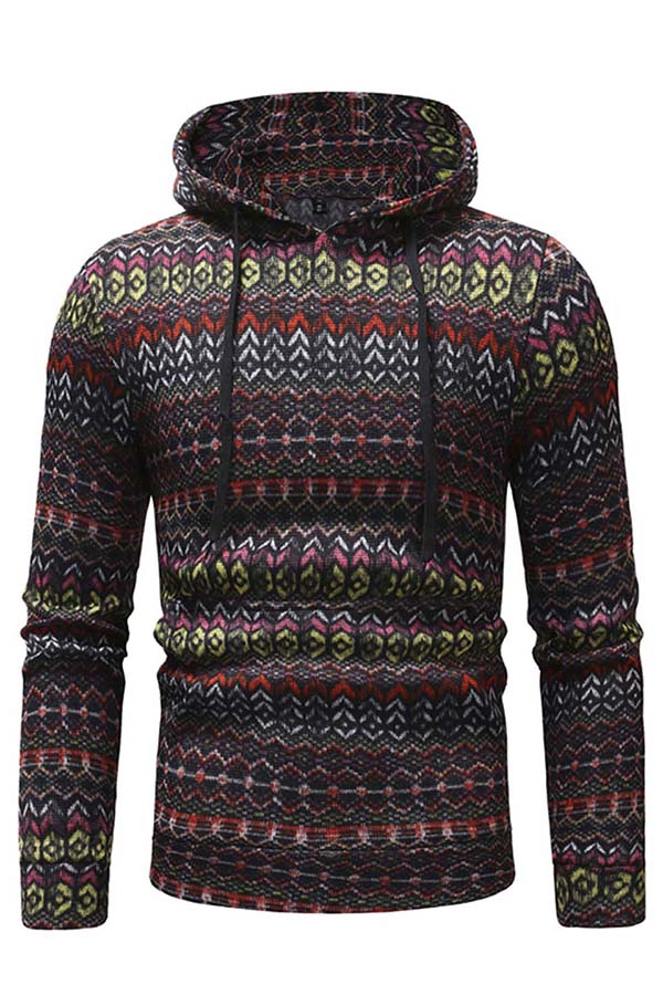 tribal print hoodie mens