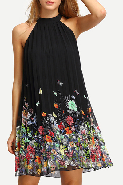 halter neck swing dress