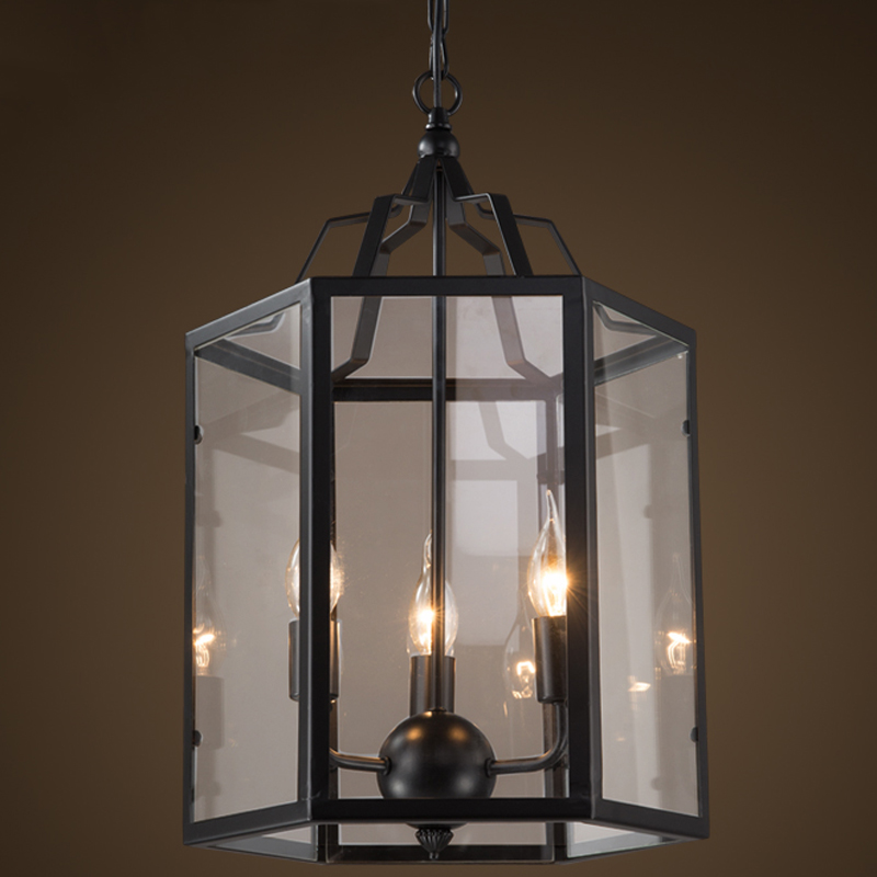 

Lantern Style 3 Light Chandelier in Black Finish