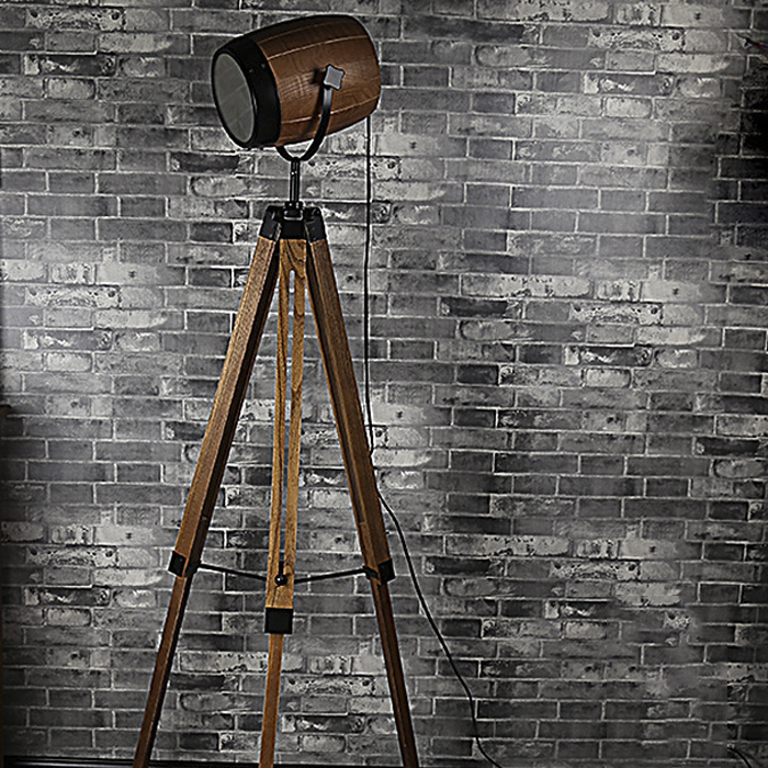 

Retro Style 1 Light Adjustable Tripod Indoor Lighting Floor Lamp with