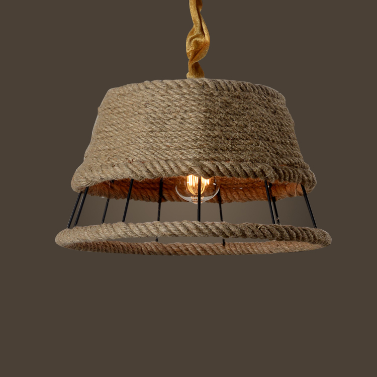 

Empire Shade 1 Light Pendant Textured Black Rust Indoor Lighting