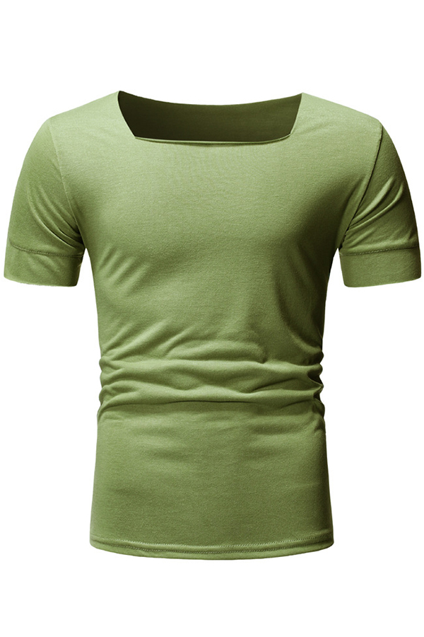 square neck t shirt mens