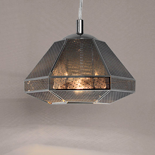 

Shining Silver Metal Diamond Short Pendant Light