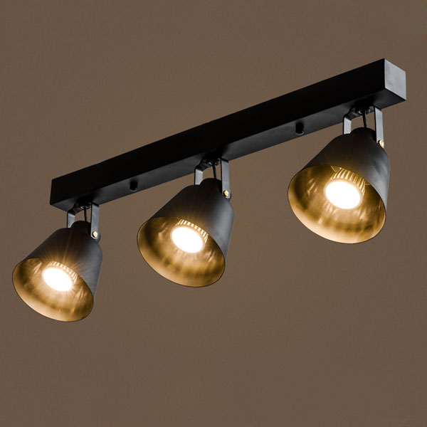 

24 Inches Wide 3 Light Industrial Style LED Spotlight Ceiling Light