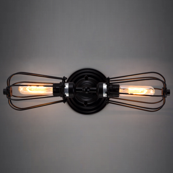 

Metal Cage LOFT Wall Lamp Vintage Industrial Sconce Deco Lamp
