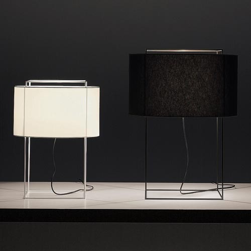 

Wrought Iron Frame Designer Table Lamp with Fabric Drum Shade