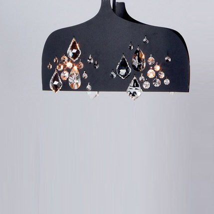 

18Wide Crystal and Wrought Iron Beautiful Designer Pendant Light