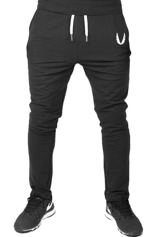 mens skinny black joggers