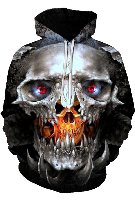 cool skull head hoodie