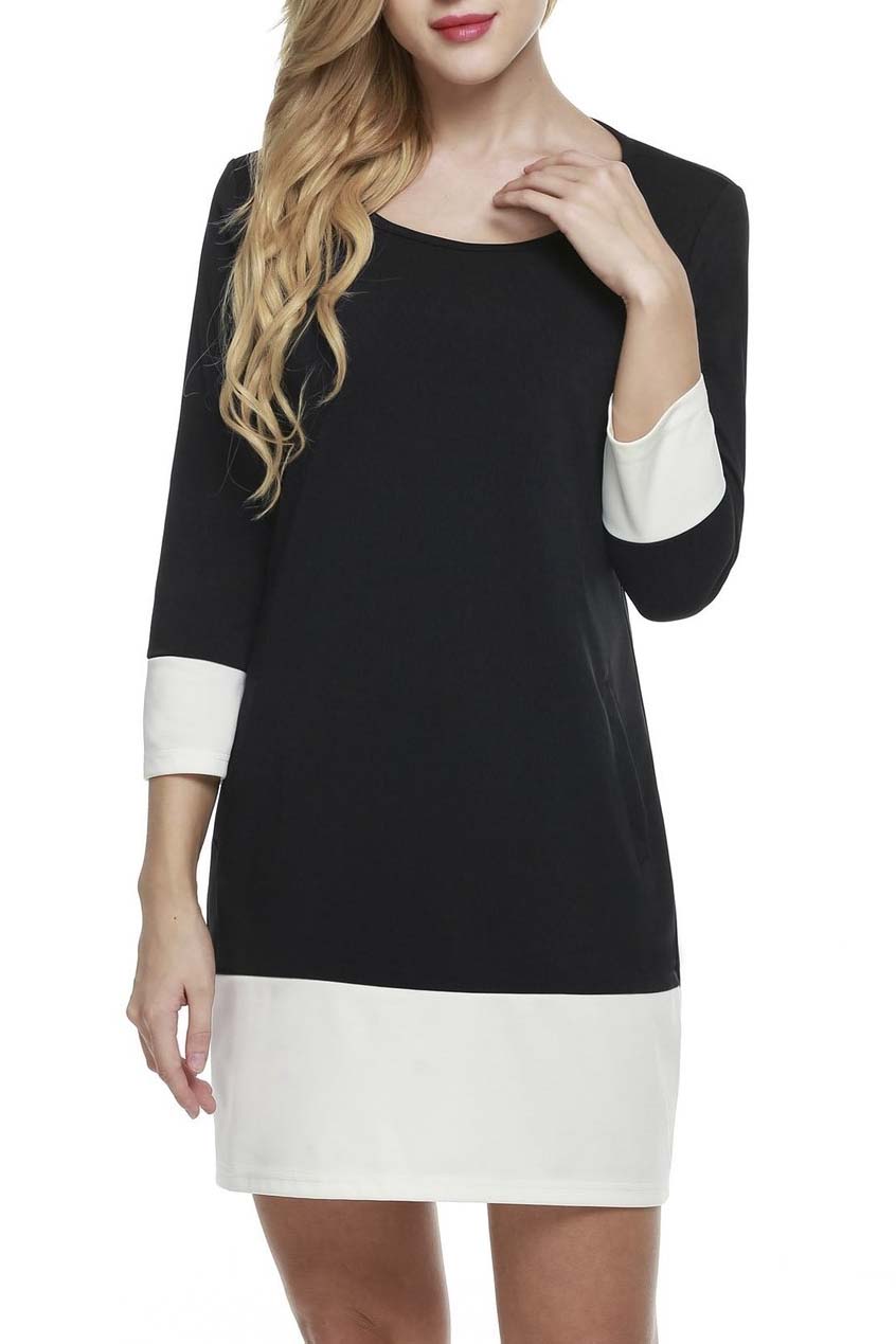 black shift dress with pockets