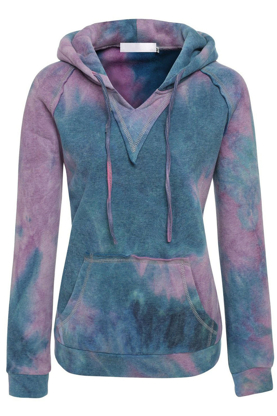 

Women's Courtney Burnout Hooded Pullover Blend Fleece, Blue