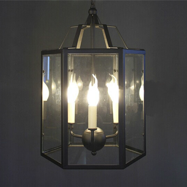 

Full Sized Industrial 3-Light Chain Hanging Pendant Chandelier in