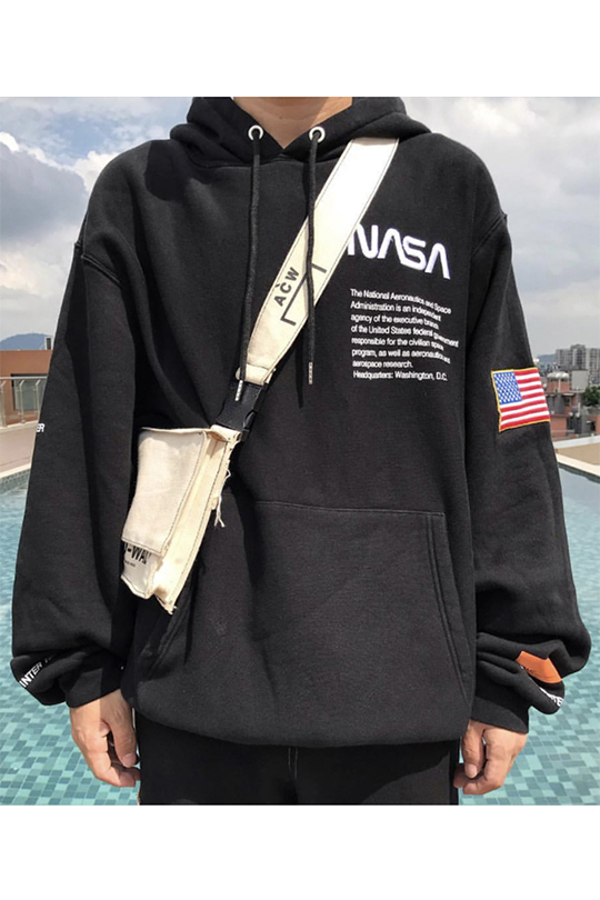 nasa embroidered sweatshirt