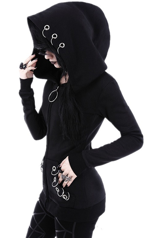 gothic black hoodie