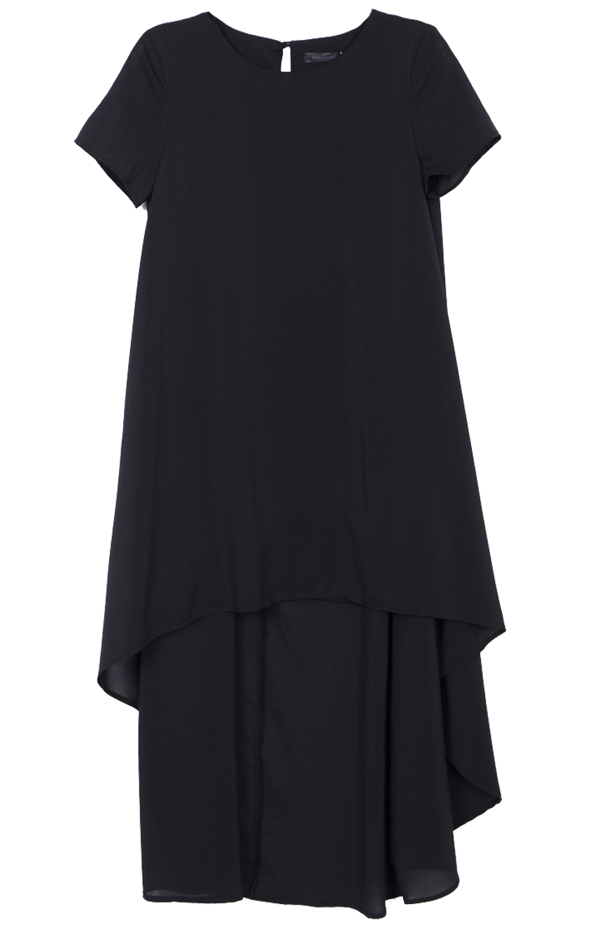 plain black tunic dress