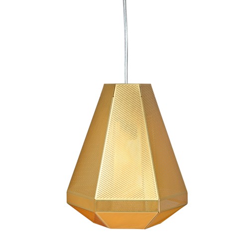 

Golden Metal Diamond Tall Pendant Light