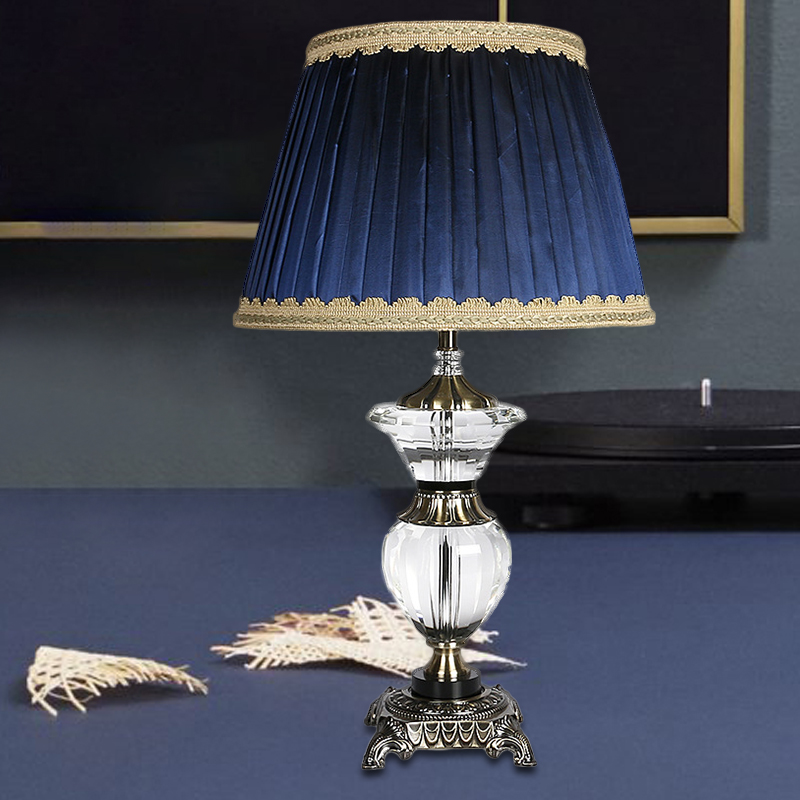 Tapered Drum Crystal Table Light, Tapered Crystal Table Lamp