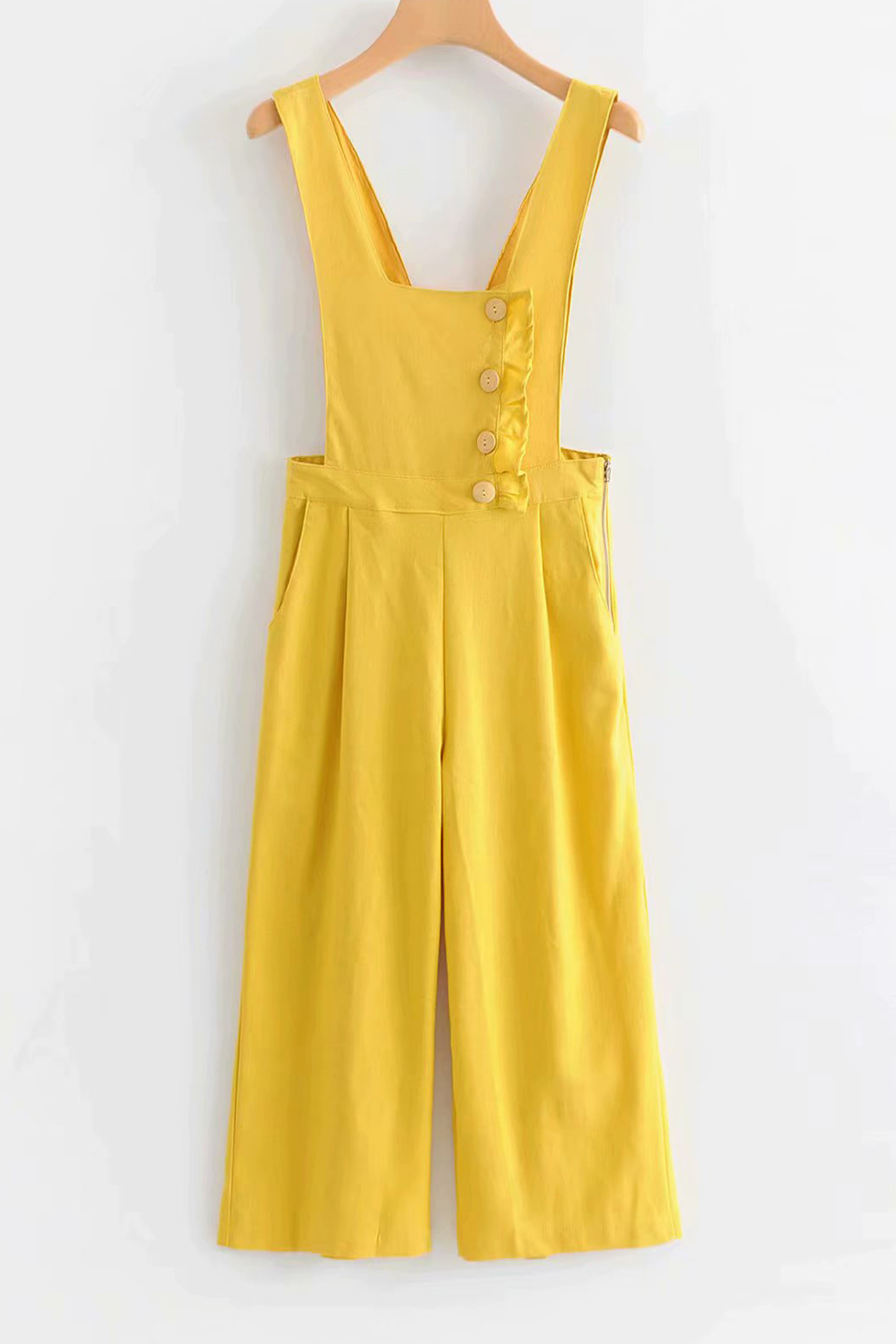 womens yellow overalls