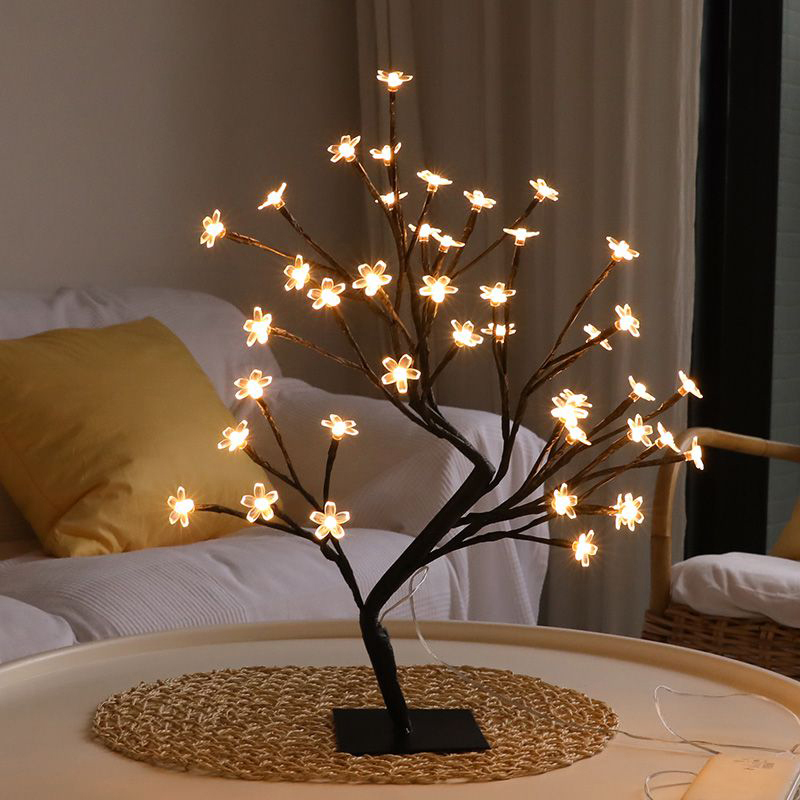 Flowers Indoor Lighting Bedroom Decor LED Night Light Night Lamp Bed Lamp 