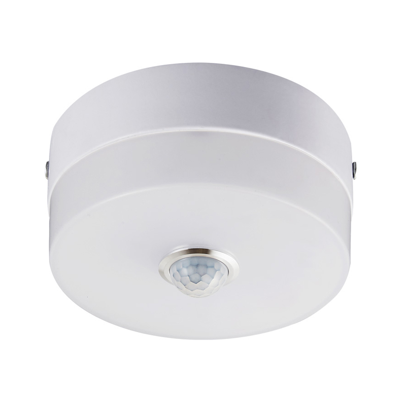 Modern White Led Ceiling Mount Light Drum Motion Sensor Dusk To Dawn