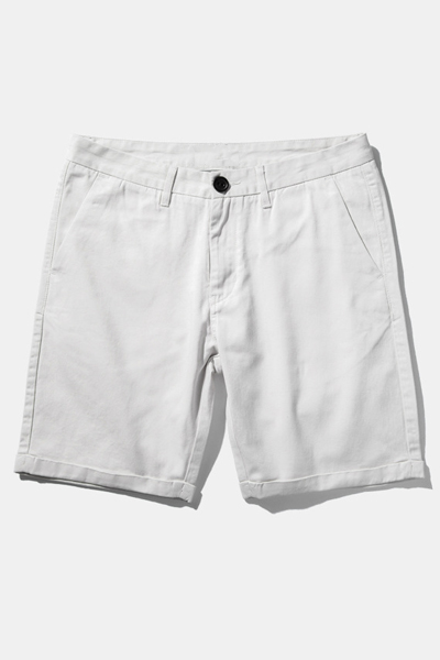 

New Arrival Plain Straight Legs Casual Shorts with Slanting Pockets, White