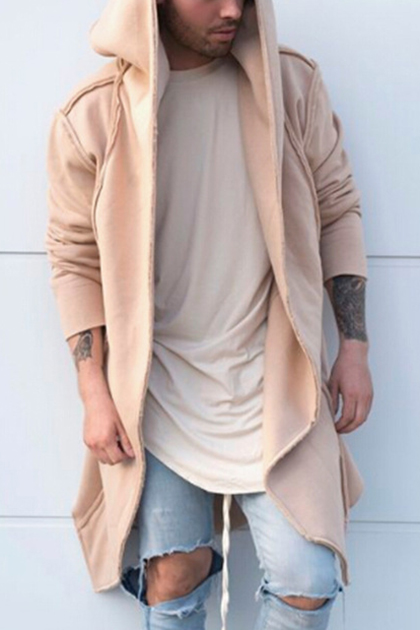 hooded long cardigan coat