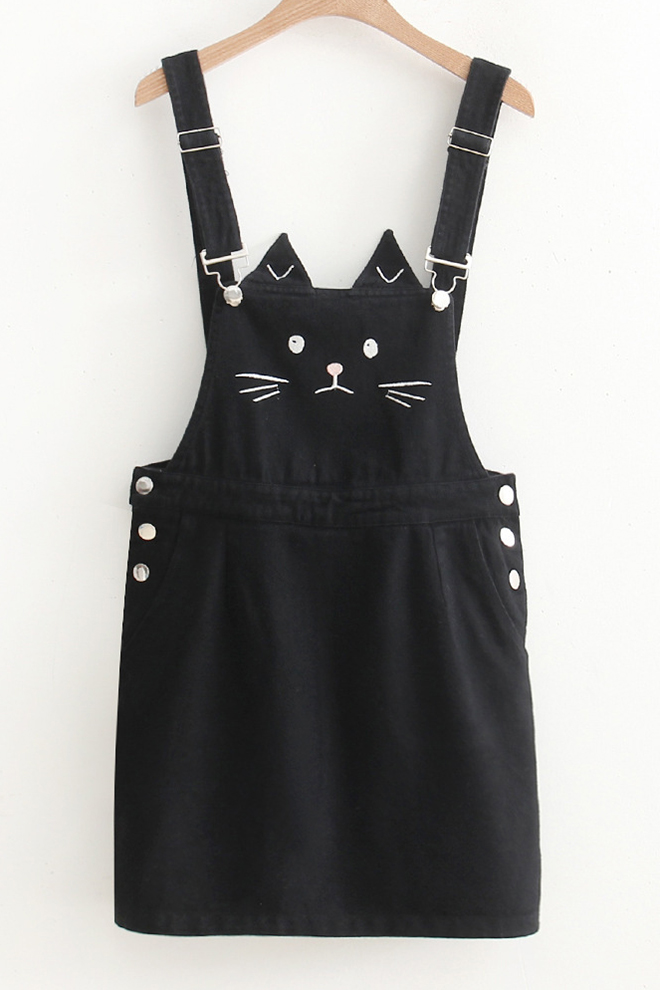 embroidered overall dress