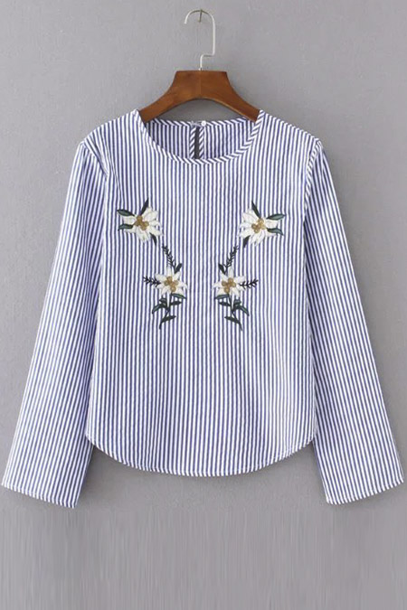 white keyhole blouse long sleeve