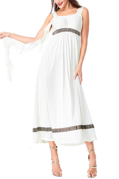 white maxi cami dress
