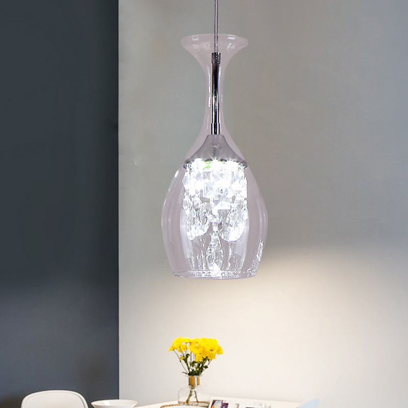 New Modern Crystal Wineglass Chandelier Ceiling Lights Pendant Lamp LED Lighting 