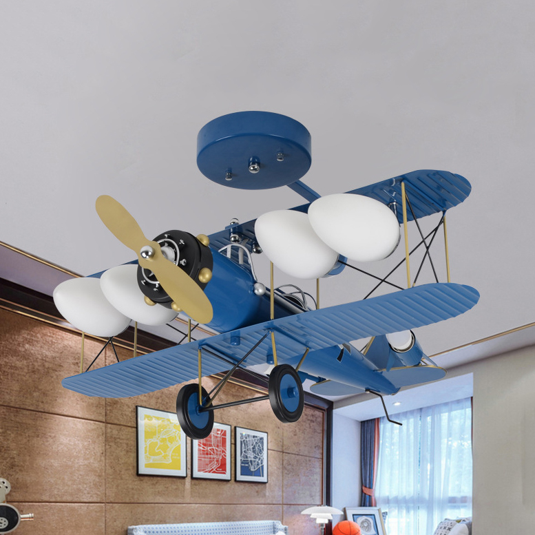 Metal Propeller Airplane Ceiling Lamp, Ceiling Fan Aircraft Propeller