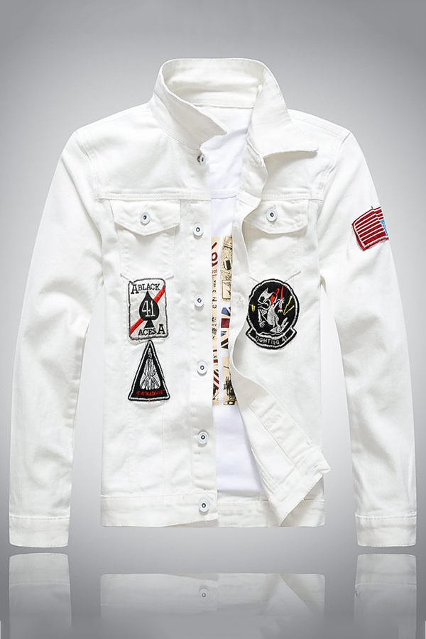 white fitted jacket