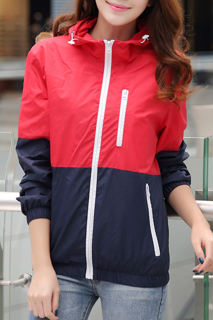 

Unisex Light Weight Outdoor Hooded Windbreaker Sports Outwear Jacket, Red