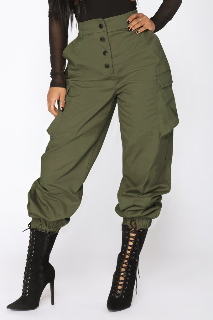 flap pocket cargo pants women's