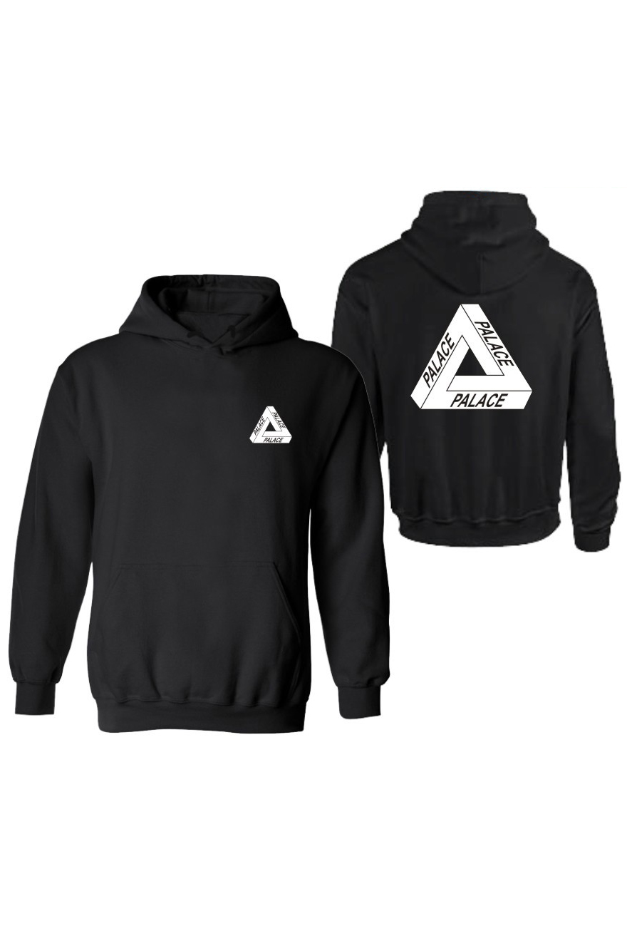 

Letter Triangle Print Long Sleeve Fashion Casual Hoodie, Black