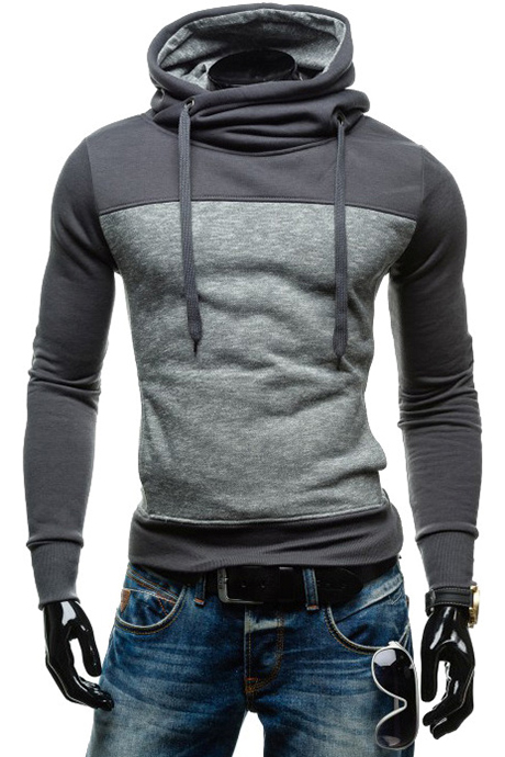 mens cowl neck pullover hoodie
